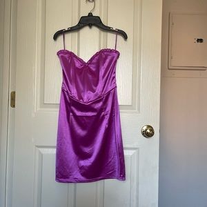 “Blue Blush” magenta mini dress